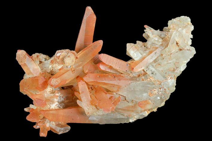 Natural, Red Quartz Crystal Cluster - Morocco #128061